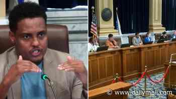 Cringeworthy moment Minneapolis lawmaker struggles to speak ENGLISH in city council meeting... before getting word completely wrong