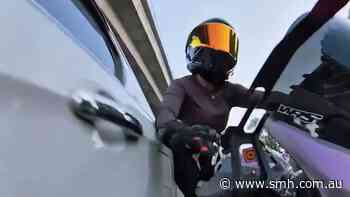 Viral video shows car smashing into motorbike