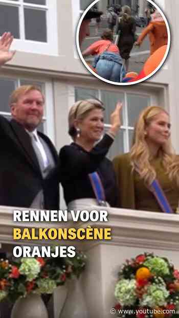 Rennen voor balkonscène Oranjes