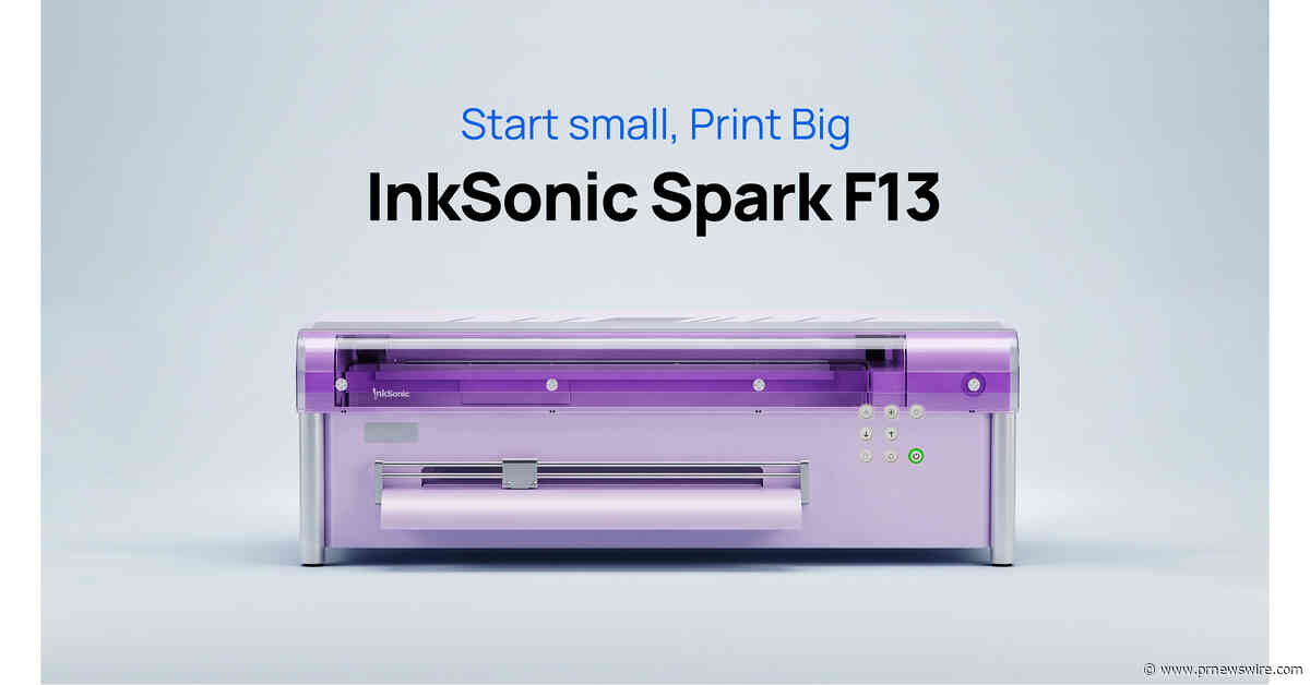 InkSonic lanza la Spark F13, una impresora DTF de 13 pulgadas diseñada para pequeñas empresas