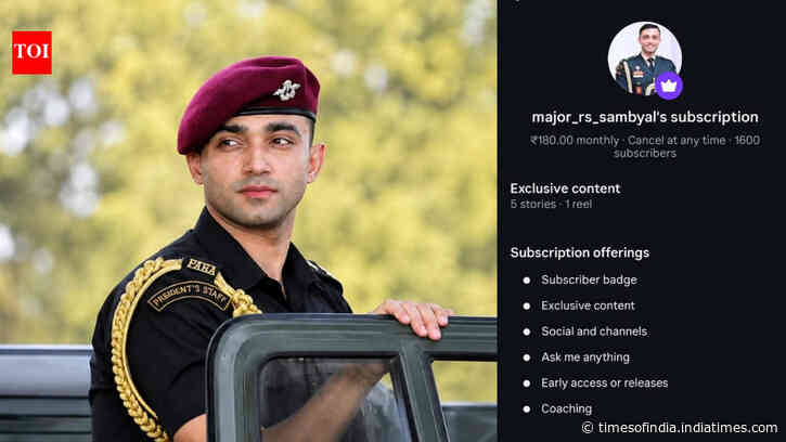 Why is retired Army Major Rishabh Singh Sambyal’s Instagram subscription dividing opinions?