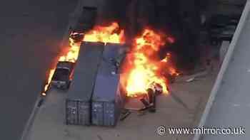 LA helicopter crash live: One dead as chopper 'goes down' in Chatsworth
