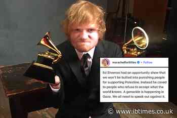 Ed Sheeran Championed Ukraine but Macklemore Says He 'Doesn't Take Sides' on Palestine, Ms Rachel Says He 'Caved'