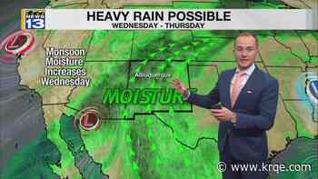 Heavy rain possible in parts of New Mexico through Thursday