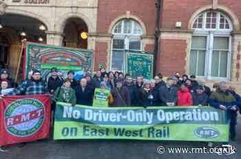 NO DRIVER-ONLY OPERATION ON EAST WEST RAIL PROTEST
