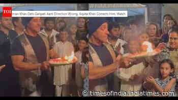 Salman Khan gets aarti direction wrong, Arpita's quick correction wins hearts online