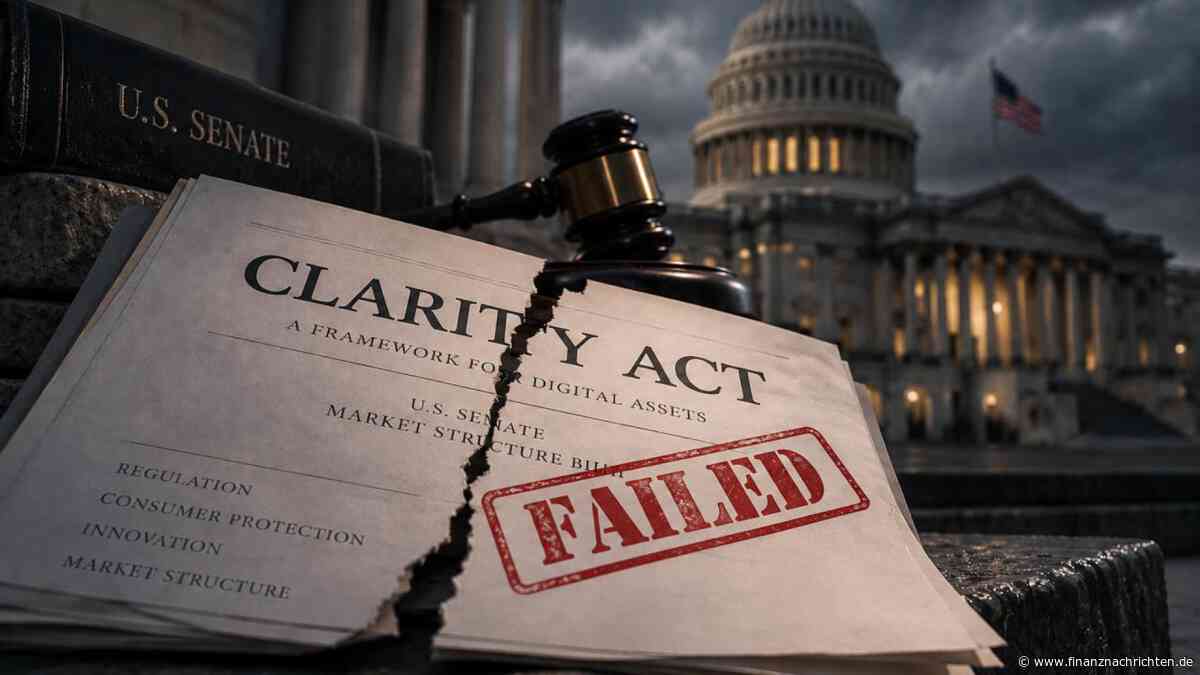 Das war's: Clarity Act scheitert im US-Senat - XRP stürzt zweistellig ab