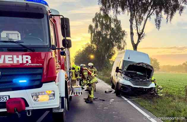 FW-OLL: Verkehrsunfall auf der Garreler Straße bei Sage - Person aus Transporter befreit