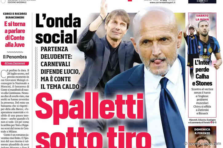 Today’s Papers: Spalletti under fire, Milan kick off in the Europa League