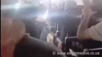 Passengers scream in panic as plane ceiling collapses during emergency landing in Iran