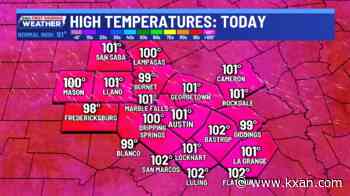 Nearing record heat (again) with minimal rain