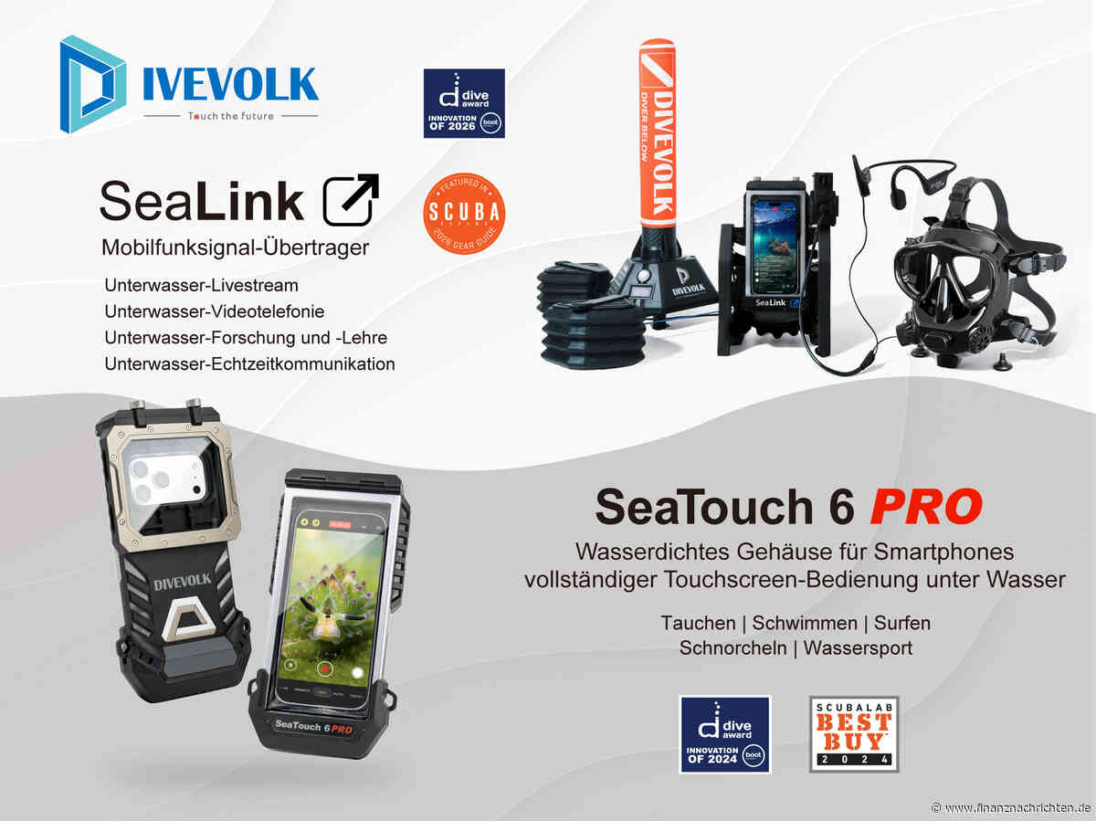 Divevolk (Zhuhai) Intelligence Tech Co., Ltd: DIVEVOLK bringt das SeaTouch 6 Pro mit vollständiger Touchscreen-Steuerung in Tiefen von bis zu 60 Metern auf den Markt
