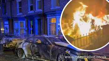 Fireballs captured on CCTV in multiple arson attacks on Stockton street