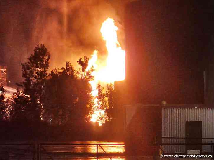 Firefighters battle major blaze at Chatham's Greenfield Global plant