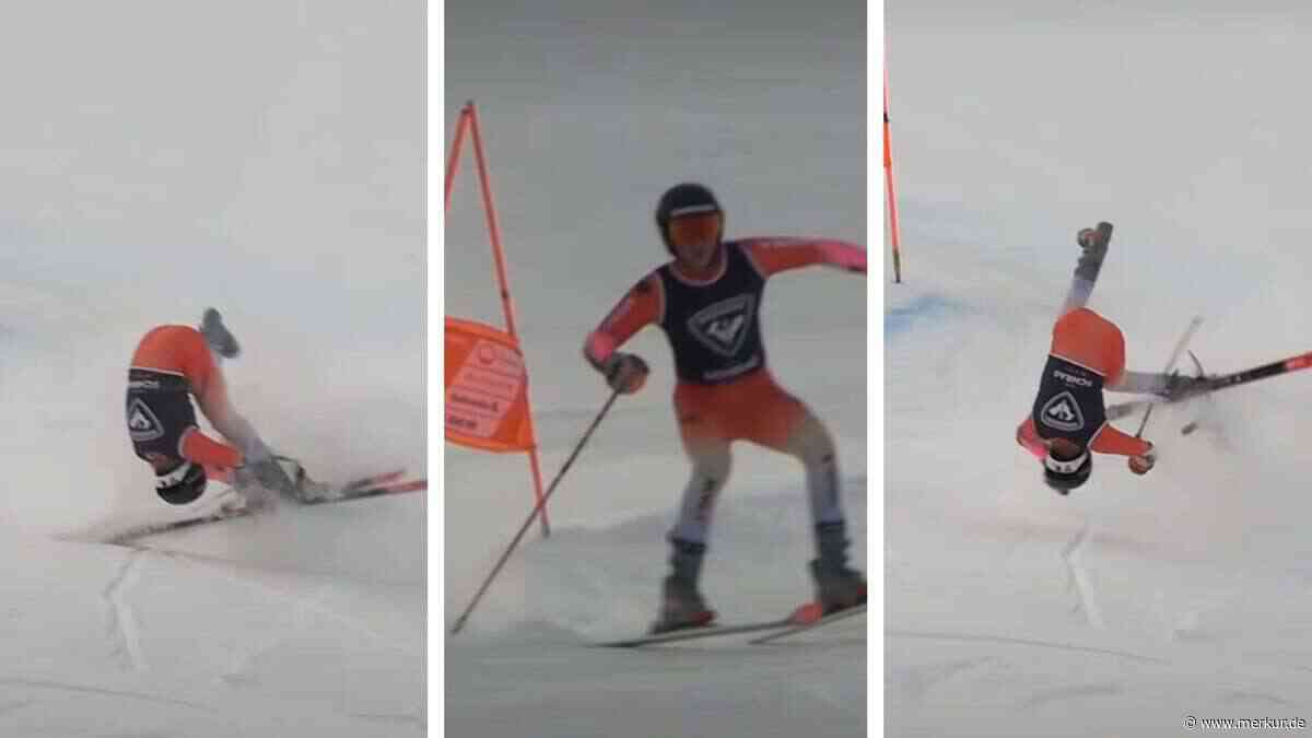 Ski-Ass sorgt mit spektakulärem Sturz für Schock-Moment