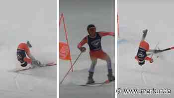 Ski-Ass sorgt mit spektakulärem Sturz für Schock-Moment