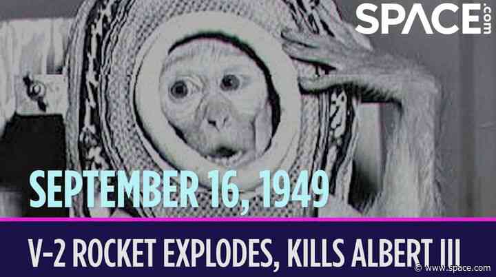 On this day in space! Sept. 16, 1949: A US launch of a V-2 rocket explodes, killing its monkey passenger Albert III