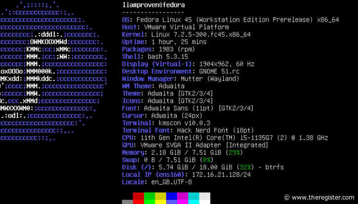 Fedora 45 beta drags the Linux console into the 21st century