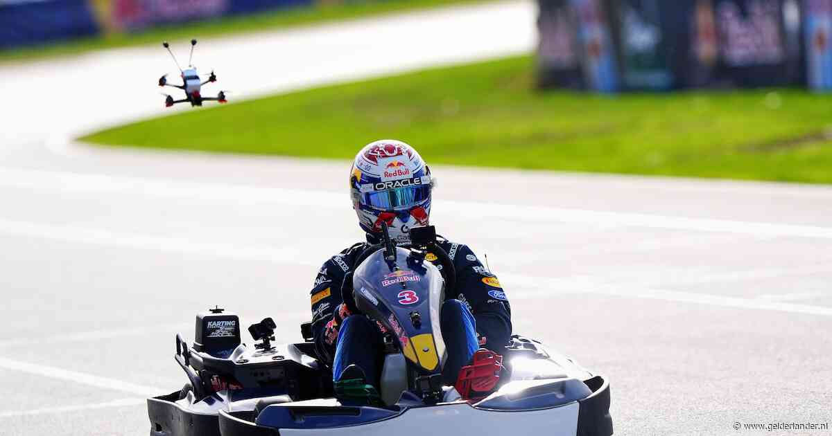 Max Verstappen voltooit in razend tempo unieke kartuitdaging op Silverstone