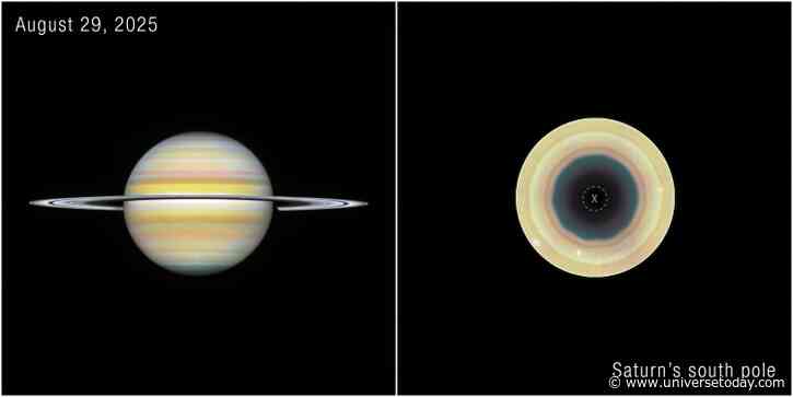 Saturn's South Pole Features Newly Formed Atmospheric Decagon