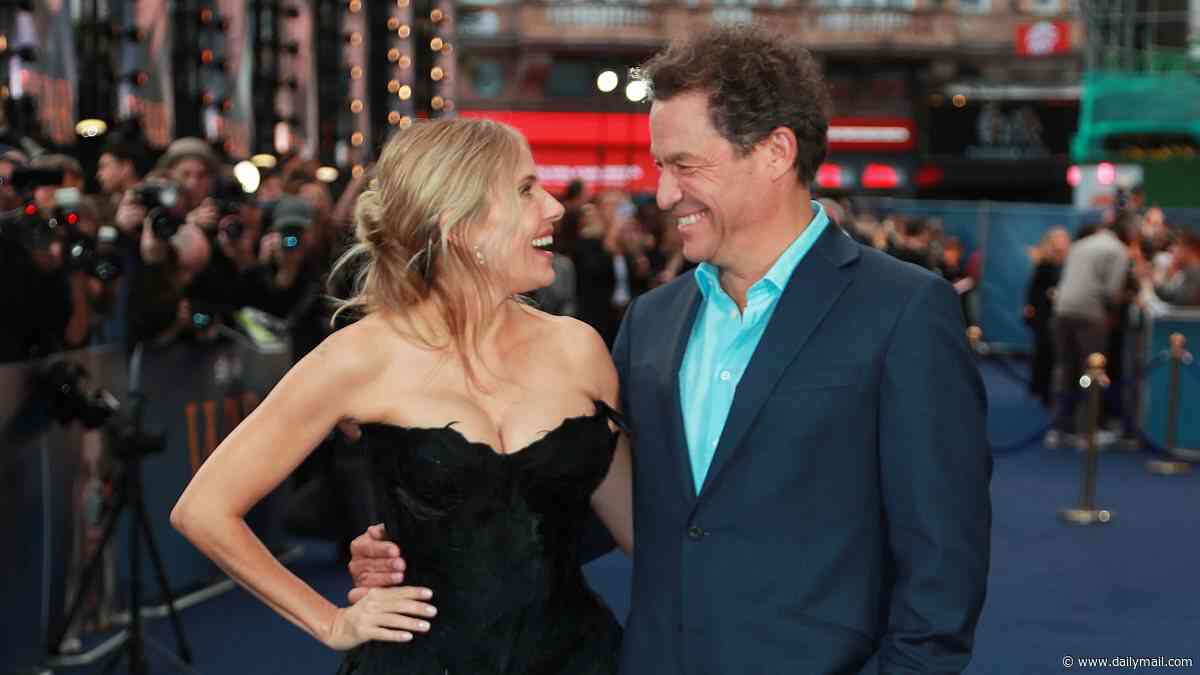 Sienna Miller wows in a black feathered dress as she joins co-star Dominic West at the WAR premiere four months after giving birth