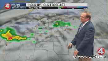 Spotty showers Thursday, dry around kickoff