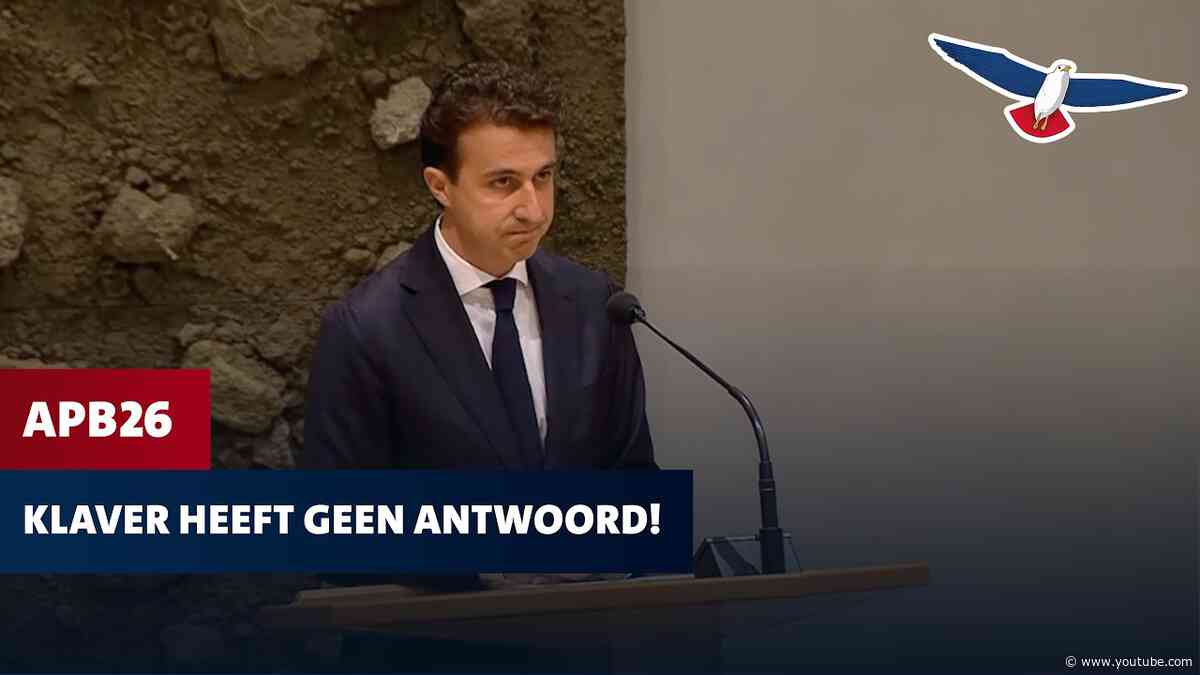 APB26 UPDATE: Klaver heeft geen antwoord!