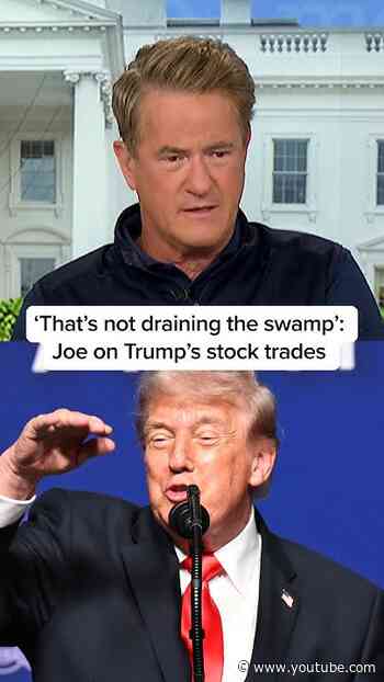 ‘That’s not draining the swamp’: Joe on Trump’s stock trades