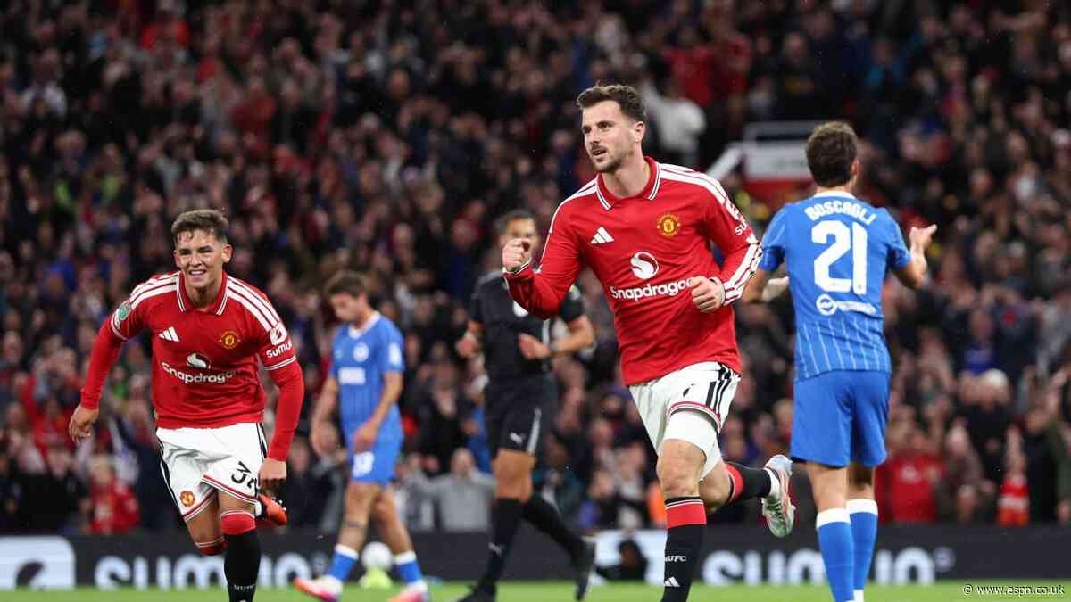 Man United vs. Brighton LIVE: Carabao Cup third-round updates as Lacey, Mount give hosts early lead