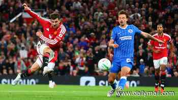 Man United vs Brighton: Visitors halve the deficit with deserved goal after Shea Lacey and Mason Mount netted within 98 SECONDS