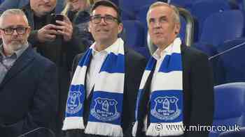 Andy Burnham watches Everton with Canadian leader Mark Carney  who also lost his dad to Alzheimer's