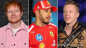 Lewis Hamilton weighs in as message sent to Macklemore after Ed Sheeran row