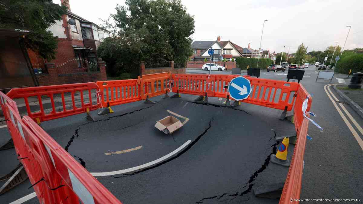 United Utility issue update after massive sinkhole appears on Bury Street