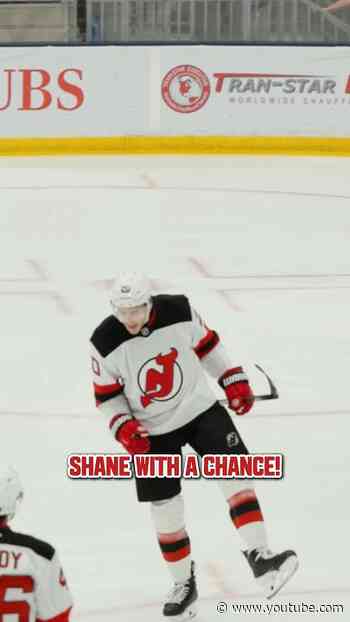 Top shelf, where mama hides the cannolis. #shorts #njdevils #shanelachance #hockey #nhl #rookies