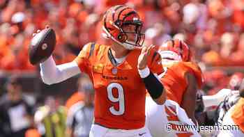 Bengals' Burrow has back tightness but expects to play vs. Texans
