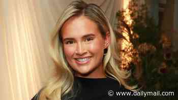 Molly-Mae Hague cuts a sophisticated figure in a black blouse as she attends Emma Grede's business dinner after arriving at her London hotel in rollers