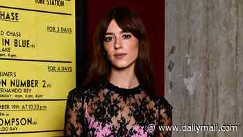 Daisy Edgar-Jones shows off her pink lingerie under a sheer lace dress as she attends a Sense & Sensibility screening