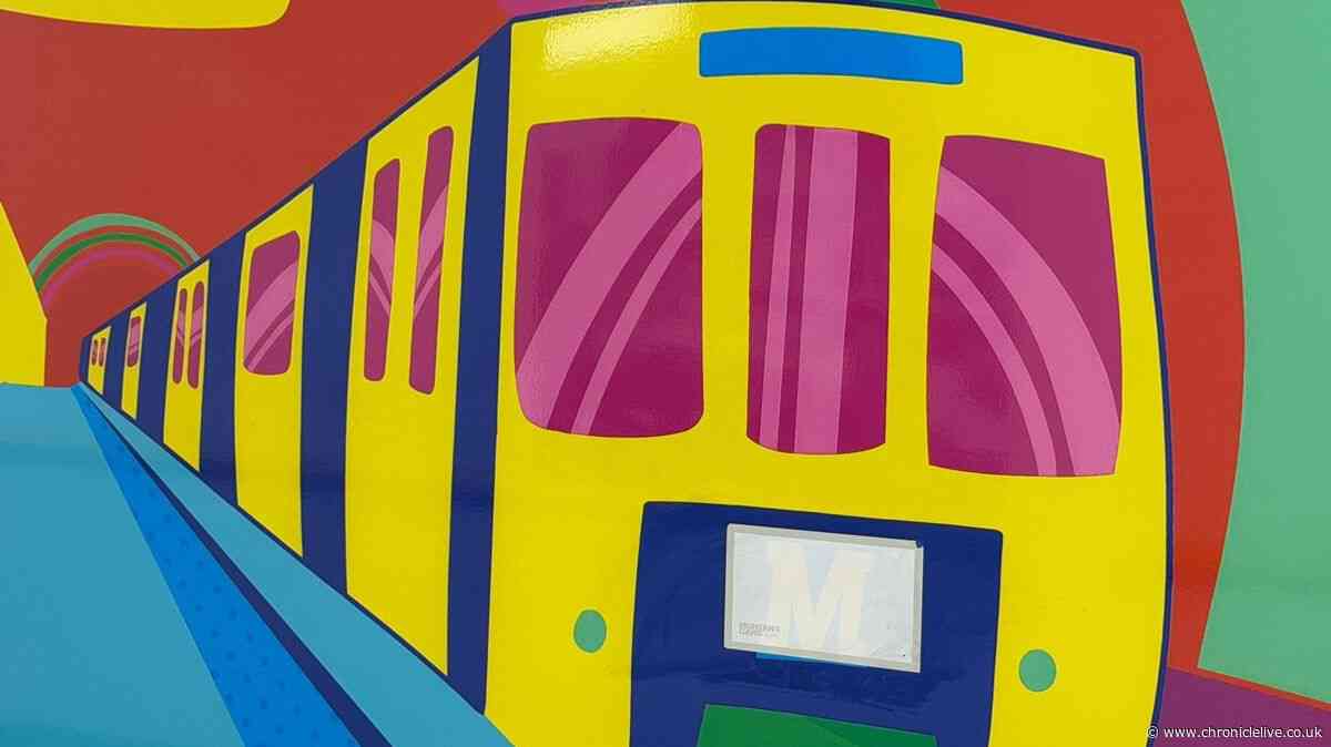 Original Tyne and Wear Metro trains feature in Newcastle city centre art project