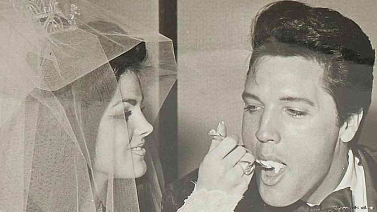 Private photos of Elvis and Priscilla Presley are unveiled ahead of auction... including intimate snaps from couple's 1967 Las Vegas wedding