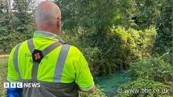No bathing warning after water in brook turns blue