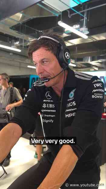 A range of reactions from the Boss to Kimi's win 😅 #f1 #mercedesf1 #totowolff