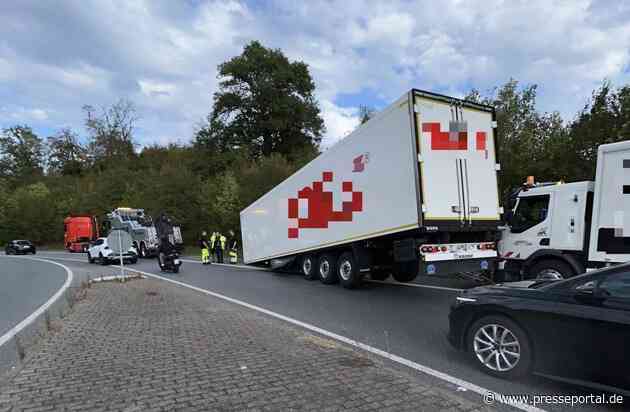 POL-OF: Sattelauflieger löste sich von Zugmaschine: Diesel lief aus; Anschlussstelle Langen mehrere Stunden gesperrt