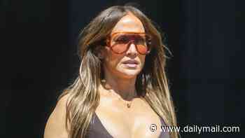 Jennifer Lopez, 57, flaunts jaw-dropping figure in skintight workout gear while leaving gym in Santa Monica