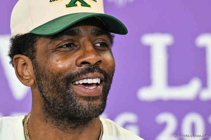 Kyrie Irving offers to pay Azeez Al-Shaair's fine for unauthorized message on eye black