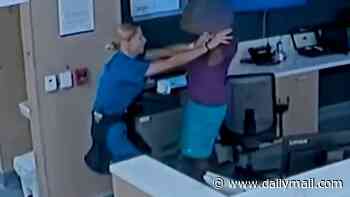 Terrifying surveillance footage shows emergency room patient brutally attacking trauma nurse as she launches $5m lawsuit against hospital: 'She's been traumatized'