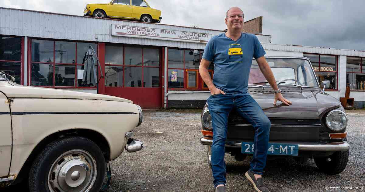 DAF-liefhebber Marcel zit op een bijzondere plek, maar zijn collectie moet alweer verhuizen