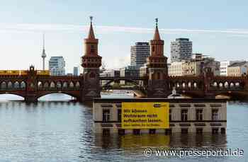 Fata Morgana auf der Spree: Ein schwimmender Altbau erinnert Berlin an sein drängendstes Problem