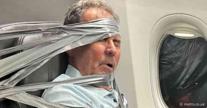 Man duct-taped on flight after mid-air outburst ‘can’t remember what happened’