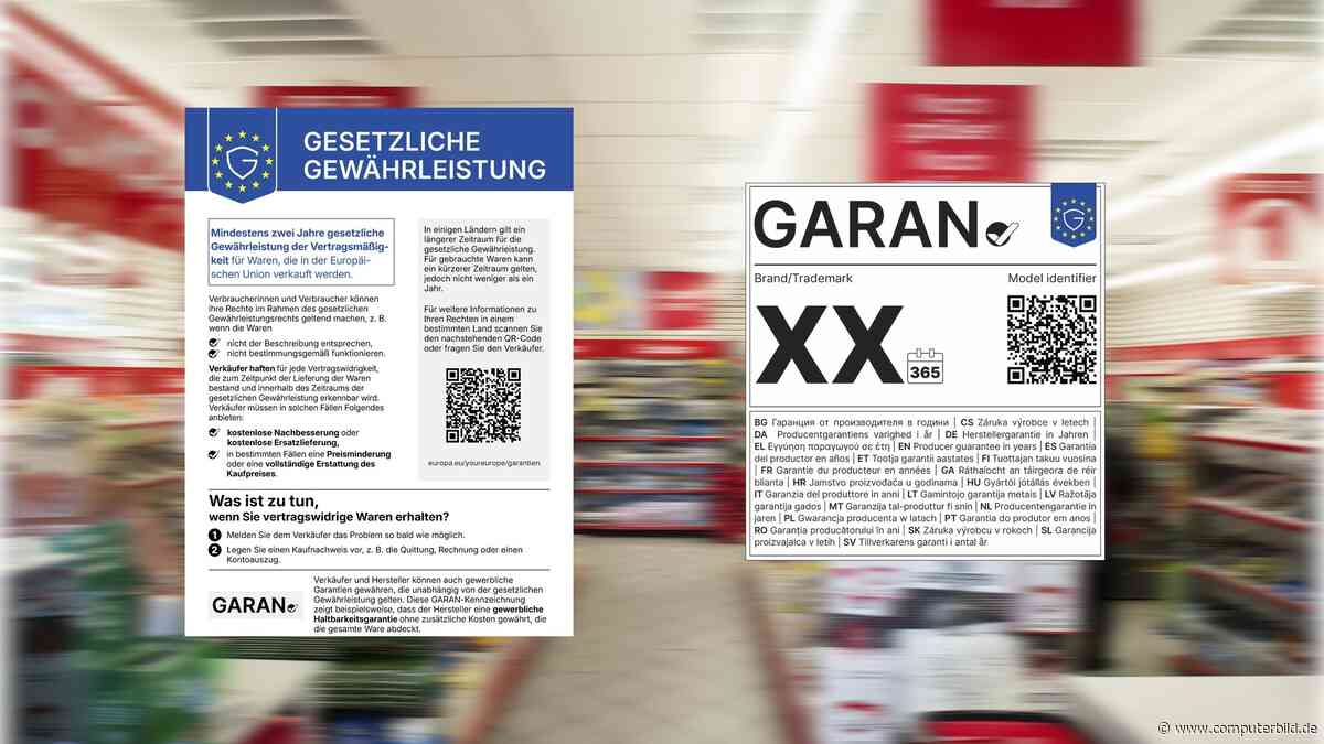 GARAN: Neues EU-Label informiert über Garantiezeit