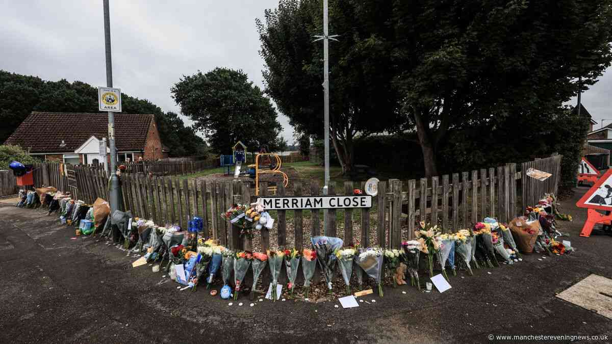 Toys and flower tributes to Noah Woods, 3, line the streets after search ends in tragedy